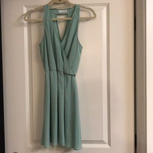 Mint green patterned dress